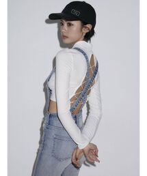 GYDA | BACKレースアップハイネックトップス(Tシャツ/カットソー)