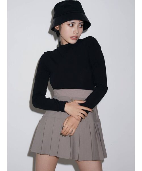 GYDA(ジェイダ)の「BACKレースアップハイネックトップス(Tシャツ/カットソー・レディース・ブラック/オフホワイト・FREE)」の17枚目の写真