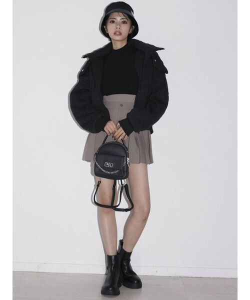 GYDA(ジェイダ)の「BACKレースアップハイネックトップス(Tシャツ/カットソー・レディース・ブラック/オフホワイト・FREE)」の10枚目の写真