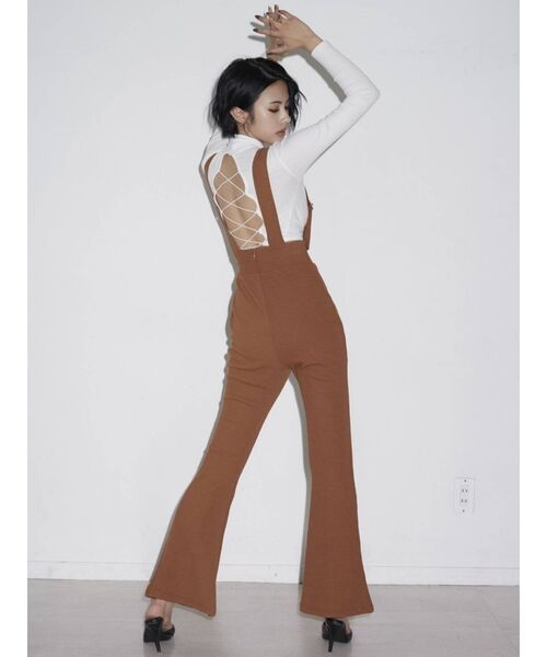 GYDA(ジェイダ)の「BACKレースアップハイネックトップス(Tシャツ/カットソー・レディース・ブラック/オフホワイト・FREE)」の22枚目の写真