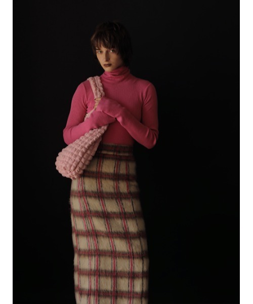 AMAIL（アマイル）の「Doggy check skirt（スカート・レディース・イエロー/ピンク・FREE）」の7枚目の写真