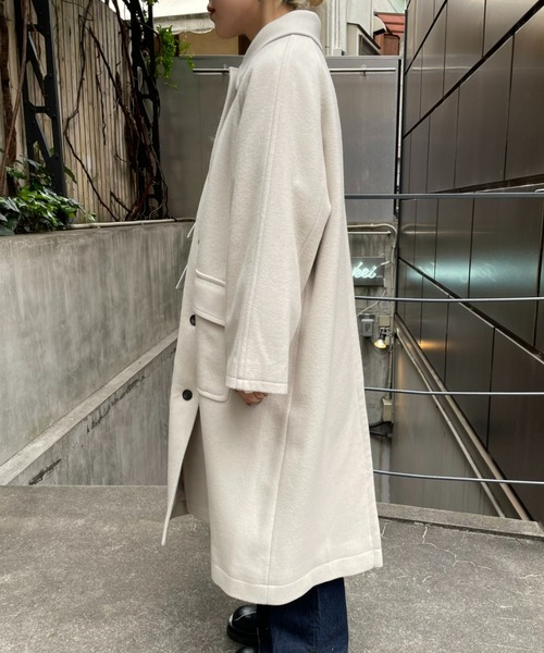 RAXA/ラシャ】ハードメルトンバックスリットコートを使った人気