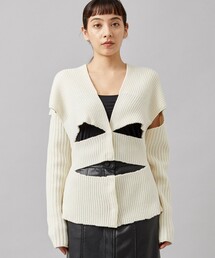 FETICO 定価4.9万 STUDIOUS 別注 ニット カーディガン フリー FETICO 定価4.9万 STUDIOUS 別注 ニット カーディガン フリー