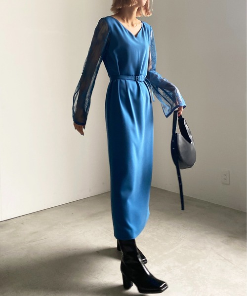 Ameri（アメリ）の「LACE REFINED TIGHT DRESS（ワンピース）」 - WEAR