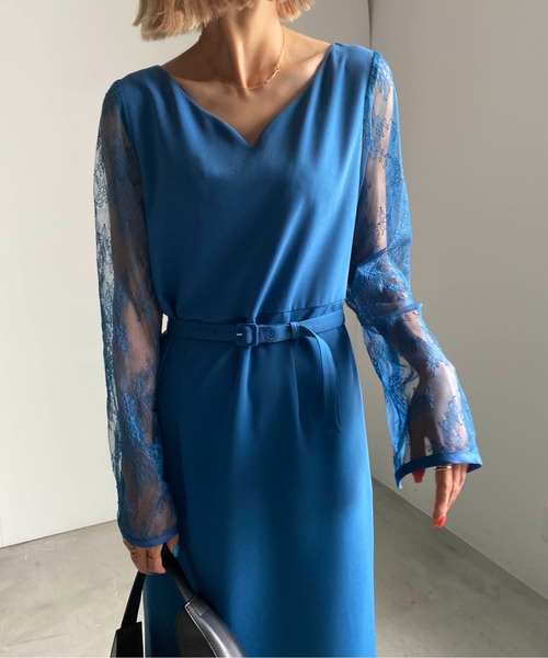 Ameri（アメリ）の「LACE REFINED TIGHT DRESS（ワンピース）」 - WEAR
