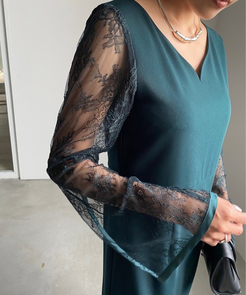Ameri（アメリ）の「LACE REFINED TIGHT DRESS（ワンピース）」 - WEAR