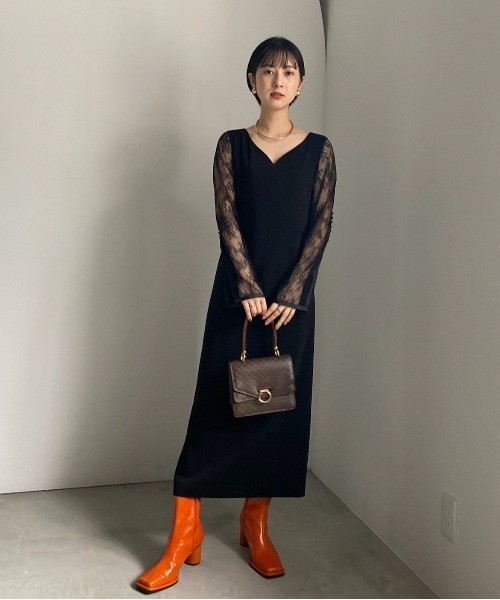 Ameri（アメリ）の「LACE REFINED TIGHT DRESS（ワンピース）」 - WEAR