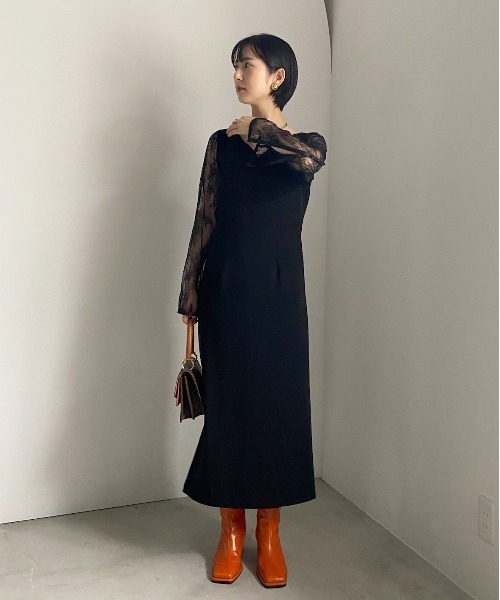 Ameri（アメリ）の「LACE REFINED TIGHT DRESS（ワンピース）」 - WEAR