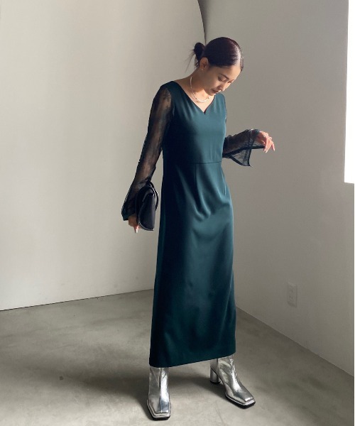 Ameri（アメリ）の「LACE REFINED TIGHT DRESS（ワンピース）」 - WEAR