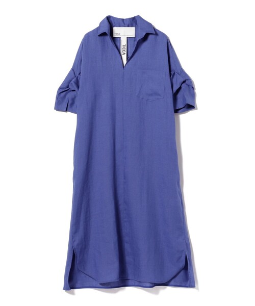 TICCA（ティッカ）の「TICCA / リネン ツイストスリーブ ワンピース（ワンピース・レディース・ブルー系その他3/ブラック・ONE SIZE）」の21枚目の写真