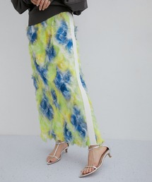 【セットアップ対応】フリンジプリントスカート