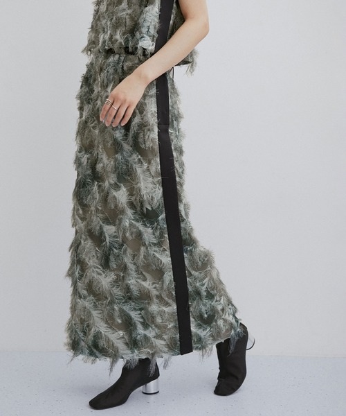 ADAM ET ROPE'（アダムエロペ）の「【セットアップ対応】フリンジプリントスカート（スカート・レディース・ブラック系その他/イエロー系その他・36/38）」の15枚目の写真