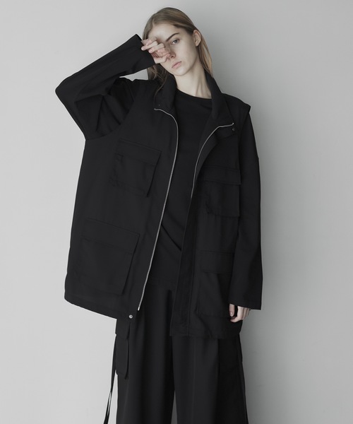 remer（リメール）の「loose military Hi-zip vest / ルーズミリタリーハイジップベスト（ベスト・メンズ・チャコールグレー/ブラック・SMALL/MEDIUM/LARGE）」の12枚目の写真