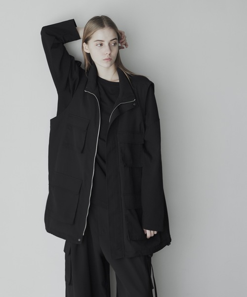 remer（リメール）の「loose military Hi-zip vest / ルーズミリタリーハイジップベスト（ベスト・メンズ・チャコールグレー/ブラック・SMALL/MEDIUM/LARGE）」の14枚目の写真