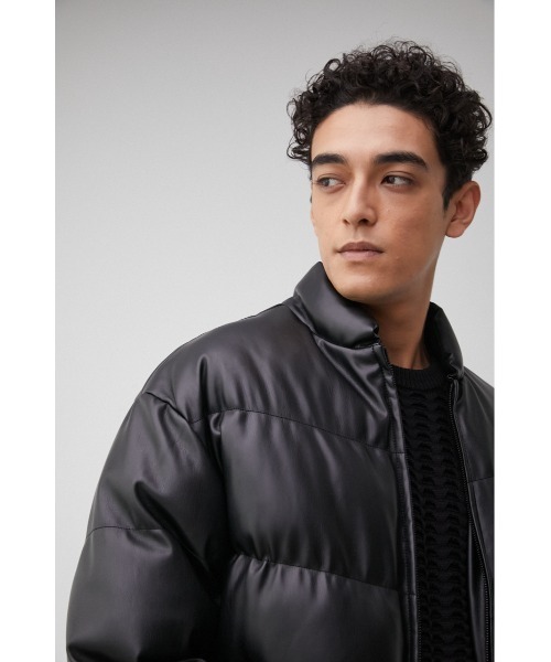 FAUX LEATHER PADDING BLOUSON/フェイクレザーパディングブルゾン
