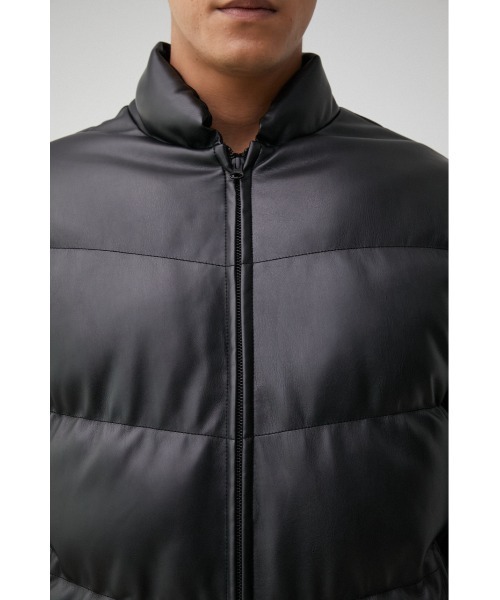 FAUX LEATHER PADDING BLOUSON/フェイクレザーパディング