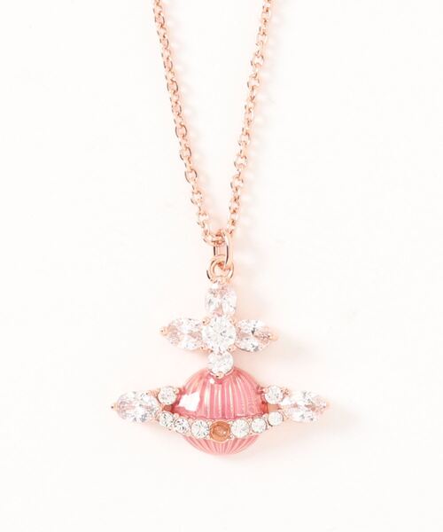 Vivienne Westwood（ヴィヴィアンウエストウッド）の「630203AS/MIREILLE PENDANT-CN（ネックレス・レディース・ピンク/シルバー・FREE）」の2枚目の写真