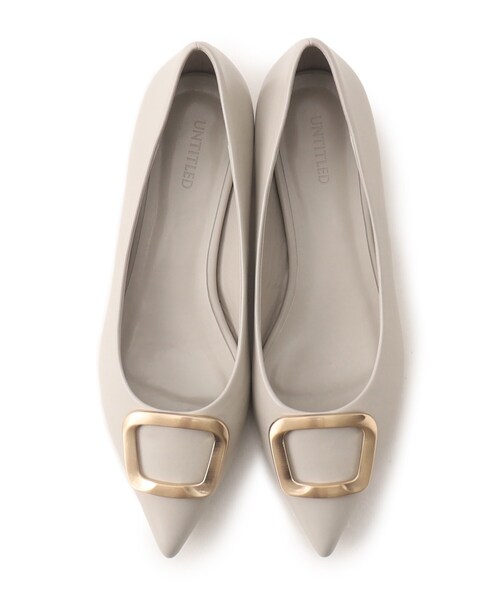 UNTITLED（アンタイトル）の「◆スクエアオーナメントシューズ（パンプス・レディース・ライトベージュ/ベージュ系その他7・25/35/45）」の6枚目の写真