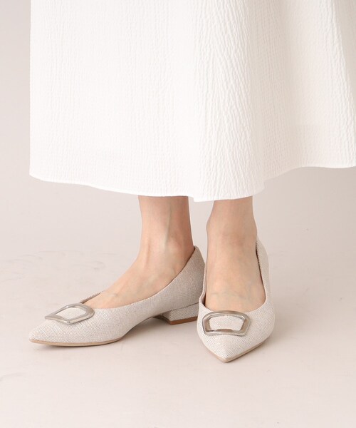 UNTITLED（アンタイトル）の「◆スクエアオーナメントシューズ（パンプス・レディース・ライトベージュ/ベージュ系その他7・25/35/45）」の8枚目の写真