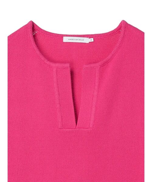 AMERICAN HOLIC（アメリカンホリック）の「スキッパーニットプルオーバー（ニット/セーター・レディース・ブルー/グリーン/アイボリー/ピンク/ネイビー・M/L）」の19枚目の写真