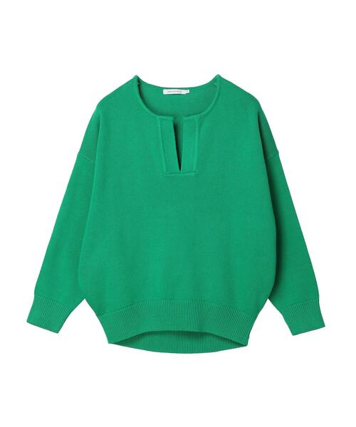 AMERICAN HOLIC（アメリカンホリック）の「スキッパーニットプルオーバー（ニット/セーター・レディース・ブルー/グリーン/アイボリー/ピンク/ネイビー・M/L）」の8枚目の写真