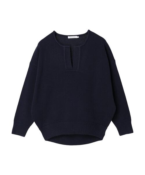 AMERICAN HOLIC（アメリカンホリック）の「スキッパーニットプルオーバー（ニット/セーター・レディース・ブルー/グリーン/アイボリー/ピンク/ネイビー・M/L）」の6枚目の写真