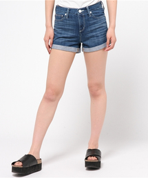 AZUL by moussy | S/W WHTステッチロールUPショートデニム(L7)Ⅱ(デニムパンツ)