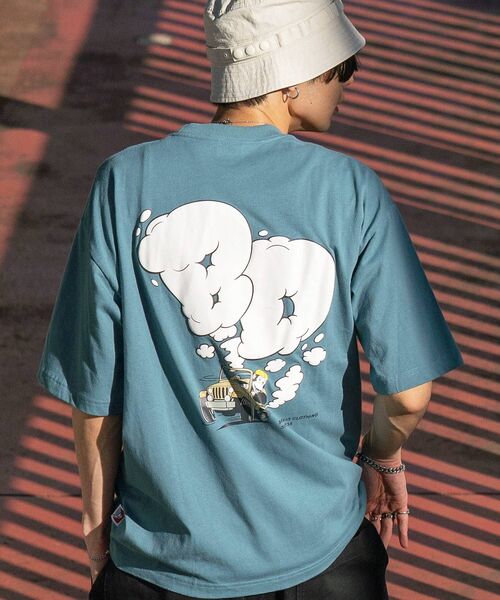 BEN DAVIS（ベンデイビス）の「【BEN DAVIS(ベンデイビス)】SMOKING 4WD TEE / バックプリント 半袖 Tシャツ（Tシャツ/カットソー・メンズ・ホワイト/ミント/チャコール/ピンク系その他4・MEDIUM/LARGE/X-LARGE）」の3枚目の写真