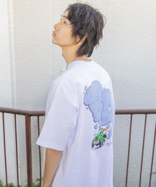 BEN DAVIS(ベンデイビス)】SMOKING 4WD TEE / バックプリント 半袖 T