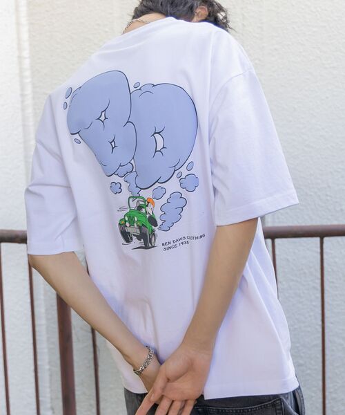 BEN DAVIS（ベンデイビス）の「【BEN DAVIS(ベンデイビス)】SMOKING 4WD TEE / バックプリント 半袖 Tシャツ（Tシャツ/カットソー・メンズ・ホワイト/ミント/チャコール/ピンク系その他4・MEDIUM/LARGE/X-LARGE）」の11枚目の写真