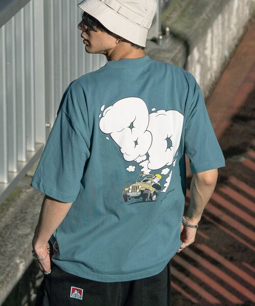 BEN DAVIS（ベンデイビス）の「【BEN DAVIS(ベンデイビス)】SMOKING 4WD TEE / バックプリント 半袖 Tシャツ（Tシャツ/カットソー・メンズ・ホワイト/ミント/チャコール/ピンク系その他4・MEDIUM/LARGE/X-LARGE）」の22枚目の写真