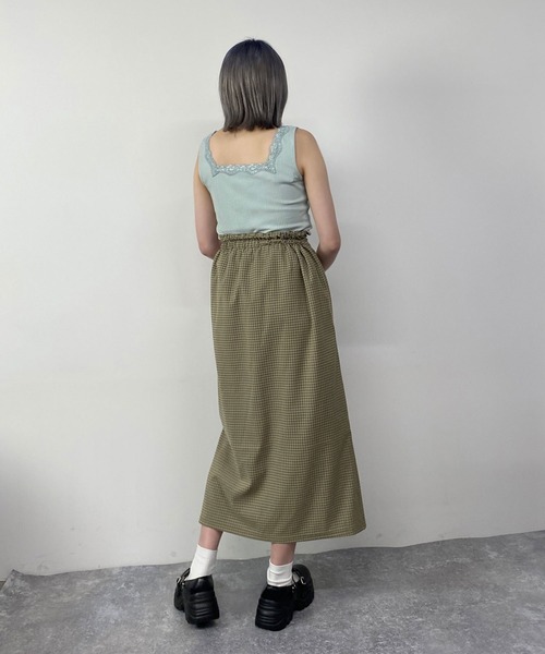 179/WG（イチナナキュウダブルジー）の「2WAYレースタンクトップ（タンクトップ・レディース・ブラック/ブルー/サーモンピンク/オフホワイト/ピンク/ミント・FREE）」の19枚目の写真