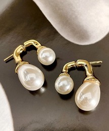 Futier land | ジオメトリーパールピアス(ピアス（両耳用）)