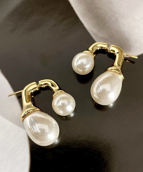 Futier land（フューティアランド）の「ジオメトリーパールピアス（ピアス（両耳用）・レディース・ゴールド・FREE）」の8枚目の写真