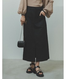 Re:EDIT | [2023S/S PRE ORDER][低身長/高身長サイズ有]ツイルフロントスリットベイカースカート(スカート)