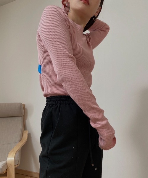 AMAIL（アマイル）の「2way hello knit（ニット/セーター・レディース・ブラック/ピンク/アイボリー・FREE）」の3枚目の写真