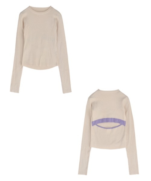 AMAIL（アマイル）の「2way hello knit（ニット/セーター・レディース・ブラック/ピンク/アイボリー・FREE）」の9枚目の写真