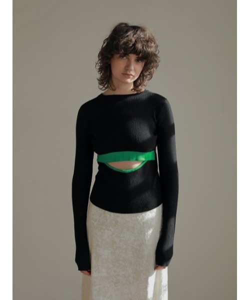 AMAIL（アマイル）の「2way hello knit（ニット/セーター・レディース・ブラック/ピンク/アイボリー・FREE）」の16枚目の写真