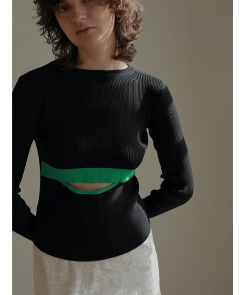 AMAIL（アマイル）の「2way hello knit（ニット/セーター・レディース・ブラック/ピンク/アイボリー・FREE）」の14枚目の写真