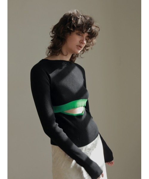 AMAIL（アマイル）の「2way hello knit（ニット/セーター・レディース・ブラック/ピンク/アイボリー・FREE）」の12枚目の写真