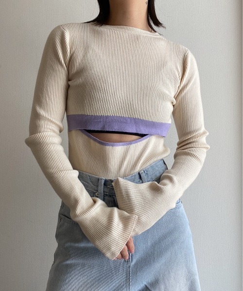 AMAIL（アマイル）の「2way hello knit（ニット/セーター・レディース・ブラック/ピンク/アイボリー・FREE）」の20枚目の写真