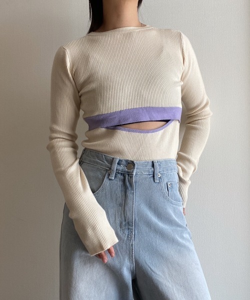 AMAIL（アマイル）の「2way hello knit（ニット/セーター・レディース・ブラック/ピンク/アイボリー・FREE）」の21枚目の写真