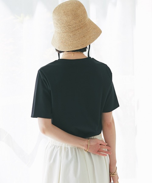 RIVE DROITE(リヴドロワ)の「大好評アイテムがリバイバル!/スーピマクルーネックカットソー(Tシャツ/カットソー・レディース・チャコールグレー/ベージュ/オフホワイト/ブラック・FREE)」の20枚目の写真