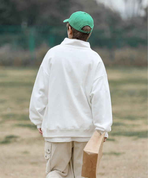 BEVERLY HILLS POLO CLUB(ビバリーヒルズポロクラブ)の「【neos -addictive design-】BEVERLY HILLS POLO CLUB ビバリーヒルズ ポロクラブ ビッグシルエット ロゴ刺繍 スウェット ハーフジップ アノラック(スウェット・メンズ・オフホワイト/ネイビー/ホワイト/ブラック/グリーン/マスタード・MEDIUM/LARGE/X-LARGE)」の19枚目の写真