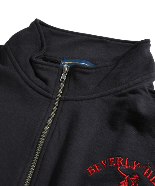 BEVERLY HILLS POLO CLUB(ビバリーヒルズポロクラブ)の「【neos -addictive design-】BEVERLY HILLS POLO CLUB ビバリーヒルズ ポロクラブ ビッグシルエット ロゴ刺繍 スウェット ハーフジップ アノラック(スウェット・メンズ・オフホワイト/ネイビー/ホワイト/ブラック/グリーン/マスタード・MEDIUM/LARGE/X-LARGE)」の16枚目の写真