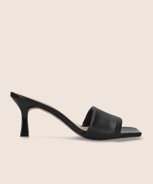 MAMIAN（マミアン）の「ワイドスクエアトゥ パデット ミュールサンダル (7.0cmヒール)（サンダル・レディース・ラベンダー/ホワイト/グレイッシュベージュ/ブラック/ベージュ系その他・M/L/S）」の12枚目の写真