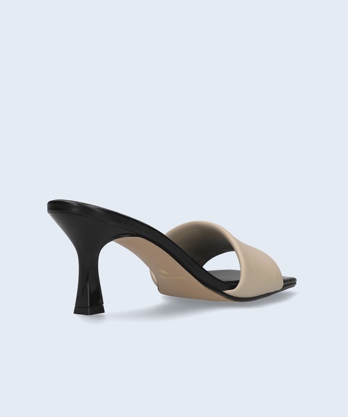 MAMIAN（マミアン）の「ワイドスクエアトゥ パデット ミュールサンダル (7.0cmヒール)（サンダル・レディース・ラベンダー/ホワイト/グレイッシュベージュ/ブラック/ベージュ系その他・M/L/S）」の20枚目の写真