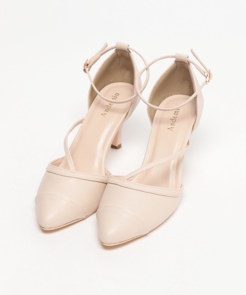 Andemiu(アンデミュウ)の「キリカエストラップパンプス190471(パンプス・レディース・ベージュ/ピンク/ホワイト×ブラック・MEDIUM/LARGE)」の7枚目の写真