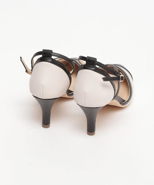 Andemiu(アンデミュウ)の「キリカエストラップパンプス190471(パンプス・レディース・ベージュ/ピンク/ホワイト×ブラック・MEDIUM/LARGE)」の21枚目の写真