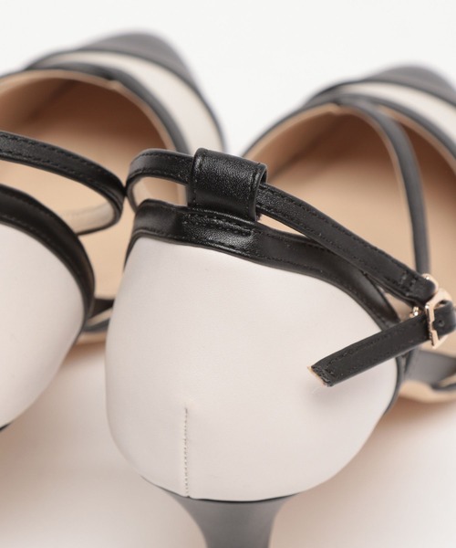 Andemiu(アンデミュウ)の「キリカエストラップパンプス190471(パンプス・レディース・ベージュ/ピンク/ホワイト×ブラック・MEDIUM/LARGE)」の8枚目の写真